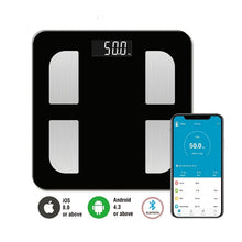Carregar imagem no visualizador da galeria, Smart Scale For Body Weight Digital Bathroom Scale BMI Weighing BT Body Fat Scale Body Composition Monitor Health Analyzer With Smartphone App 400 Lbs - Black