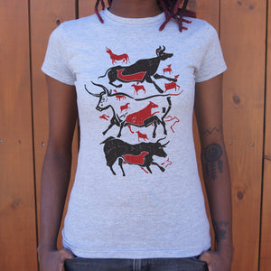 Cave Art Bulls Lascaux T-Shirt (Ladies) - Beijooo