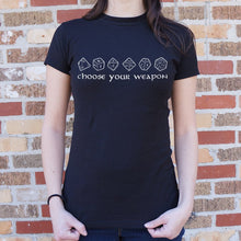 Load image into Gallery viewer, Choose Your Weapon T-Shirt (Ladies) - Beijooo