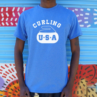 Curling USA T-Shirt (Mens) - Beijooo