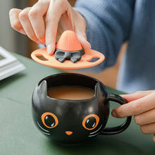 Carregar imagem no visualizador da galeria, Mysterious Black Cat Cup Cute Limited Edition Halloween Coffee Mug Tea Cup - Beijooo