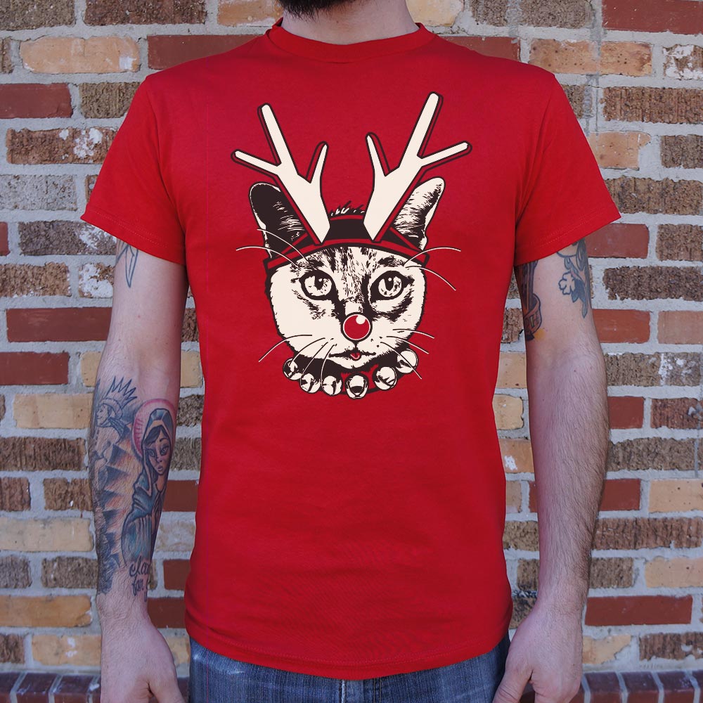 Feline Reindeer T-Shirt (Mens) - Beijooo