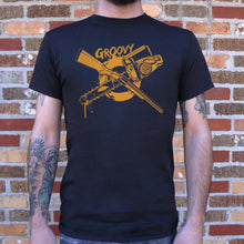 Load image into Gallery viewer, Groovy Chainsaw And Boomstick T-Shirt (Mens) - Beijooo