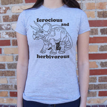 Carregar imagem no visualizador da galeria, Ferocious And Herbivorous T-Shirt (Ladies) - Beijooo