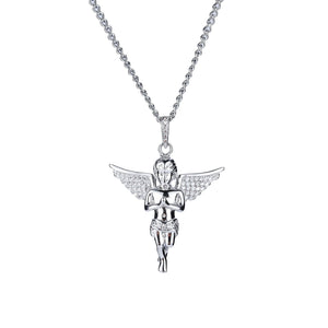 Praying Baby Angel 18K White Gold Filled Pendant Necklace - Beijooo