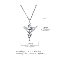 Load image into Gallery viewer, Praying Baby Angel 18K White Gold Filled Pendant Necklace - Beijooo
