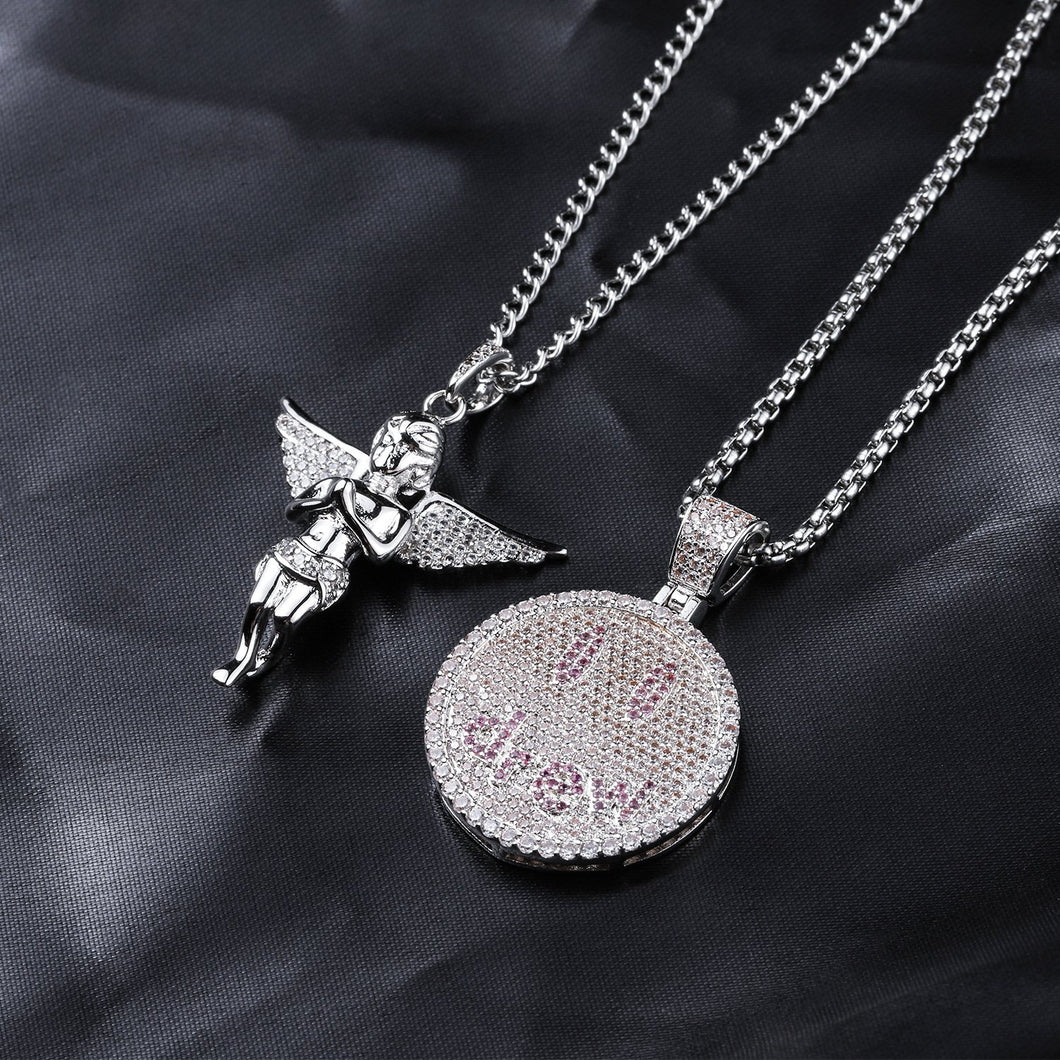 Praying Baby Angel 18K White Gold Filled Pendant Necklace - Beijooo