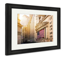 Load image into Gallery viewer, Framed Print, Famous Wall Street And The Building In New York New York Stock Exchange With - Beijooo