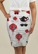 Carregar imagem no visualizador da galeria, Pencil Skirt with East Tea Time Pattern - Beijooo