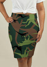 Carregar imagem no visualizador da galeria, Pencil Skirt with Dinosaur Camouflage - Beijooo