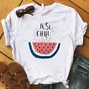 Pineapple fruits Clothing T-shirt Fashion Female Tee Top Graphic T Shirt Women Kawaii Camisas Mujer Clothes 2019 - Beijooo