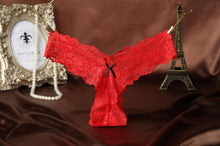Carregar imagem no visualizador da galeria, Plus Size S M L XL Women Super Sexy Thin G String Bowknot Lace Underwear Lady Thongs - Beijooo