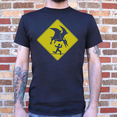 Pterosaur Warning  T-Shirt (Mens) - Beijooo