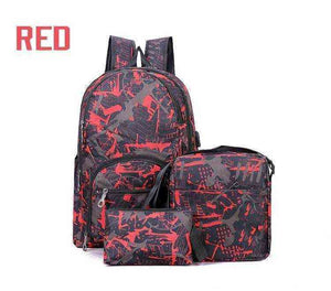 Outdoor bags camouflage travel backpack computer bag oxford brake chain middle school student bag many colors