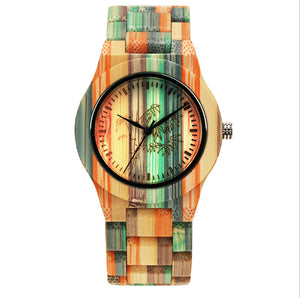 Bamboo Shifenmei Quartz Mens Watch Fashion Colorful Atmosphere Ecology Wrist Watch - Beijooo