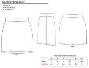 Pencil Skirt with Seamless pattern - Beijooo