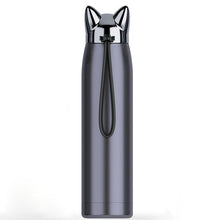 Load image into Gallery viewer, Stain Resistant Steel Vacuum Flasks Dual Wall Thermos Bottle 320 Millilitre Cat Fox Ear Heating Coffee Tea Milk Journey Thermos Bottle - Beijooo