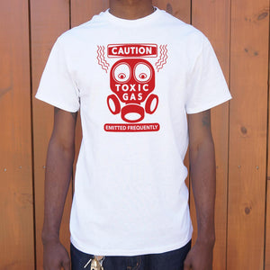 Caution Toxic Gas Emitted Frequently T-Shirt (Mens) - Beijooo